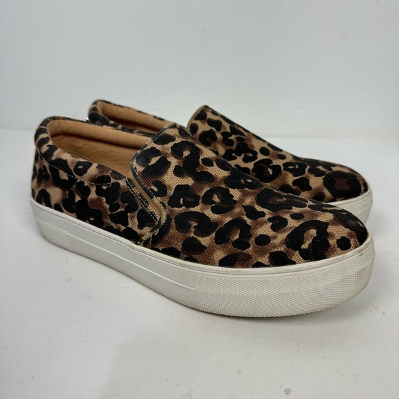 Steve Madden gills leopard animal print slip on shoes casual cheetah - Picture 1 of 6